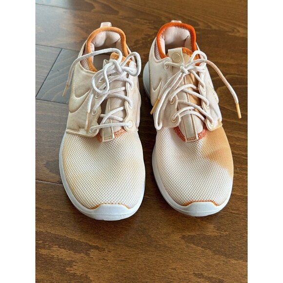 Nike Roshe Orange & White Lace Up Sneakers Comfort Shoes Womens Size 7 - Picture 5 of 8